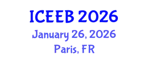 International Conference on Ecology and Environmental Biology (ICEEB) January 26, 2026 - Paris, France