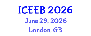 International Conference on Ecology and Environmental Biology (ICEEB) June 29, 2026 - London, United Kingdom