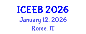 International Conference on Ecology and Environmental Biology (ICEEB) January 12, 2026 - Rome, Italy