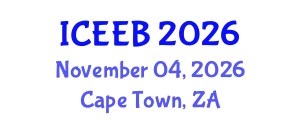 International Conference on Ecology and Environmental Biology (ICEEB) November 04, 2026 - Cape Town, South Africa