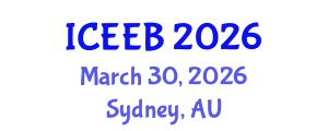International Conference on Ecology and Environmental Biology (ICEEB) March 30, 2026 - Sydney, Australia