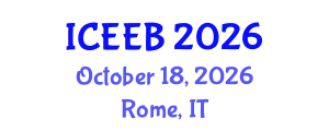 International Conference on Ecology and Environmental Biology (ICEEB) October 18, 2026 - Rome, Italy