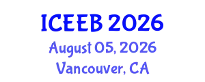 International Conference on Ecology and Environmental Biology (ICEEB) August 05, 2026 - Vancouver, Canada