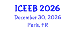 International Conference on Ecology and Environmental Biology (ICEEB) December 30, 2026 - Paris, France