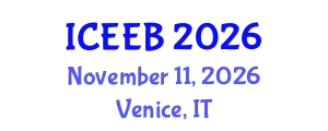 International Conference on Ecology and Environmental Biology (ICEEB) November 11, 2026 - Venice, Italy