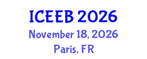 International Conference on Ecology and Environmental Biology (ICEEB) November 18, 2026 - Paris, France