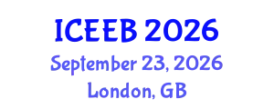 International Conference on Ecology and Environmental Biology (ICEEB) September 23, 2026 - London, United Kingdom