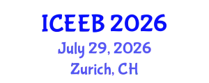 International Conference on Ecology and Environmental Biology (ICEEB) July 29, 2026 - Zurich, Switzerland