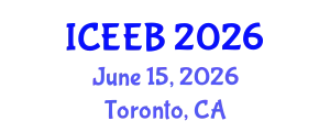 International Conference on Ecology and Environmental Biology (ICEEB) June 15, 2026 - Toronto, Canada