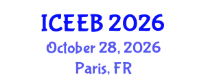 International Conference on Ecology and Environmental Biology (ICEEB) October 28, 2026 - Paris, France