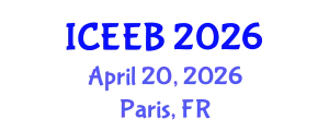 International Conference on Ecology and Environmental Biology (ICEEB) April 20, 2026 - Paris, France
