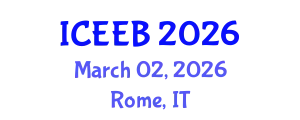 International Conference on Ecology and Environmental Biology (ICEEB) March 02, 2026 - Rome, Italy
