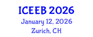 International Conference on Ecology and Environmental Biology (ICEEB) January 12, 2026 - Zurich, Switzerland