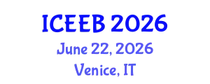 International Conference on Ecology and Environmental Biology (ICEEB) June 22, 2026 - Venice, Italy