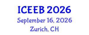 International Conference on Ecology and Environmental Biology (ICEEB) September 16, 2026 - Zurich, Switzerland