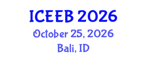 International Conference on Ecology and Environmental Biology (ICEEB) October 25, 2026 - Bali, Indonesia