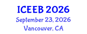 International Conference on Ecology and Environmental Biology (ICEEB) September 23, 2026 - Vancouver, Canada