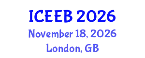 International Conference on Ecology and Environmental Biology (ICEEB) November 18, 2026 - London, United Kingdom