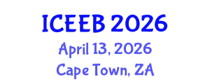 International Conference on Ecology and Environmental Biology (ICEEB) April 13, 2026 - Cape Town, South Africa