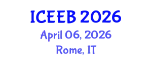 International Conference on Ecology and Environmental Biology (ICEEB) April 06, 2026 - Rome, Italy