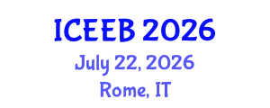 International Conference on Ecology and Environmental Biology (ICEEB) July 22, 2026 - Rome, Italy