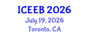 International Conference on Ecology and Environmental Biology (ICEEB) July 19, 2026 - Toronto, Canada