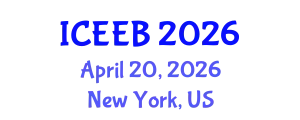 International Conference on Ecology and Environmental Biology (ICEEB) April 20, 2026 - New York, United States