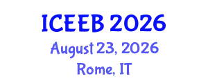 International Conference on Ecology and Environmental Biology (ICEEB) August 23, 2026 - Rome, Italy