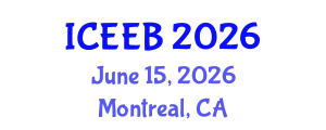 International Conference on Ecology and Environmental Biology (ICEEB) June 15, 2026 - Montreal, Canada