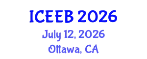 International Conference on Ecology and Environmental Biology (ICEEB) July 12, 2026 - Ottawa, Canada