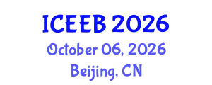 International Conference on Ecology and Environmental Biology (ICEEB) October 06, 2026 - Beijing, China