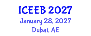 International Conference on Ecology and Environmental Biology (ICEEB) January 28, 2027 - Dubai, United Arab Emirates