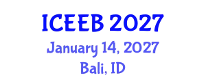 International Conference on Ecology and Environmental Biology (ICEEB) January 14, 2027 - Bali, Indonesia