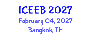 International Conference on Ecology and Environmental Biology (ICEEB) February 04, 2027 - Bangkok, Thailand