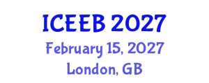 International Conference on Ecology and Environmental Biology (ICEEB) February 15, 2027 - London, United Kingdom