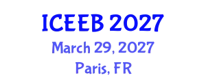 International Conference on Ecology and Environmental Biology (ICEEB) March 29, 2027 - Paris, France