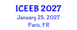 International Conference on Ecology and Environmental Biology (ICEEB) January 25, 2027 - Paris, France