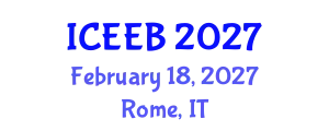 International Conference on Ecology and Environmental Biology (ICEEB) February 18, 2027 - Rome, Italy