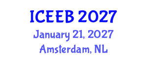 International Conference on Ecology and Environmental Biology (ICEEB) January 21, 2027 - Amsterdam, Netherlands