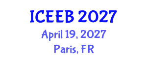 International Conference on Ecology and Environmental Biology (ICEEB) April 19, 2027 - Paris, France