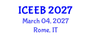 International Conference on Ecology and Environmental Biology (ICEEB) March 04, 2027 - Rome, Italy