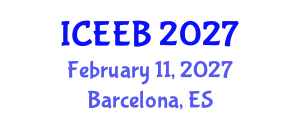 International Conference on Ecology and Environmental Biology (ICEEB) February 11, 2027 - Barcelona, Spain