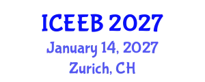 International Conference on Ecology and Environmental Biology (ICEEB) January 14, 2027 - Zurich, Switzerland