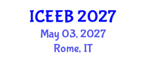 International Conference on Ecology and Environmental Biology (ICEEB) May 03, 2027 - Rome, Italy