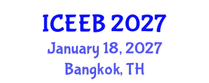 International Conference on Ecology and Environmental Biology (ICEEB) January 18, 2027 - Bangkok, Thailand