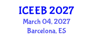 International Conference on Ecology and Environmental Biology (ICEEB) March 04, 2027 - Barcelona, Spain