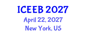 International Conference on Ecology and Environmental Biology (ICEEB) April 22, 2027 - New York, United States