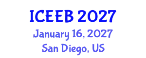 International Conference on Ecology and Environmental Biology (ICEEB) January 16, 2027 - San Diego, United States