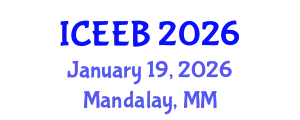 International Conference on Ecology and Environmental Biology (ICEEB) January 19, 2026 - Mandalay, Myanmar