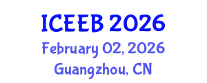 International Conference on Ecology and Environmental Biology (ICEEB) February 02, 2026 - Guangzhou, China